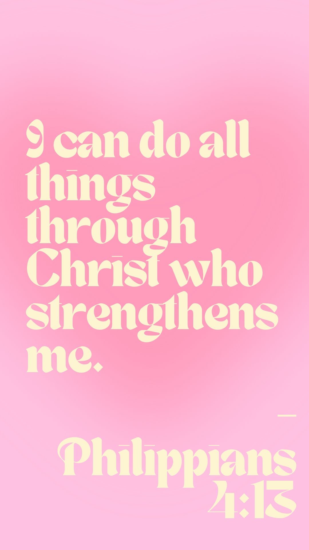 Pink Philippians4:13 Digital Wallpaper