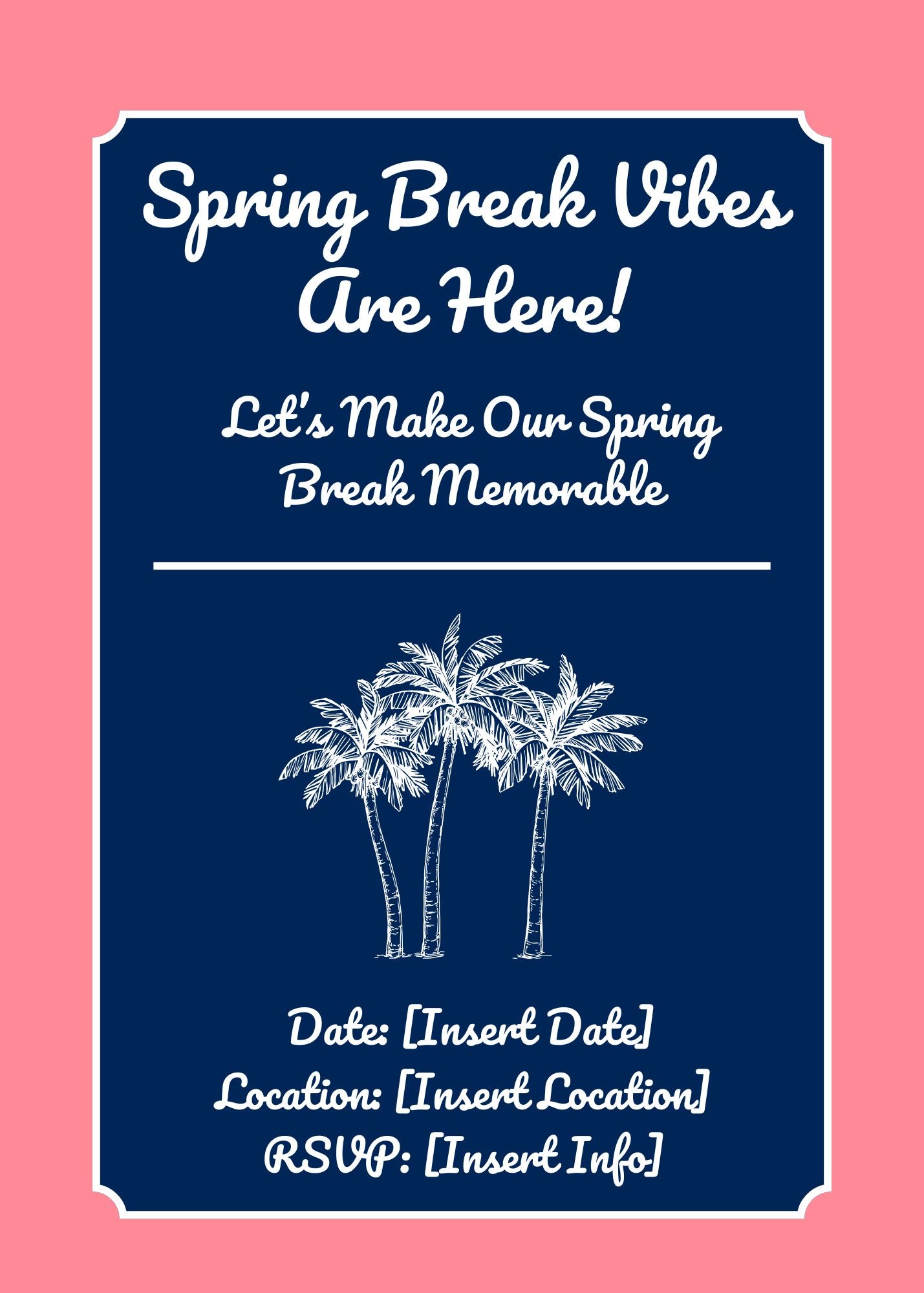 Spring Break Digital Invitation